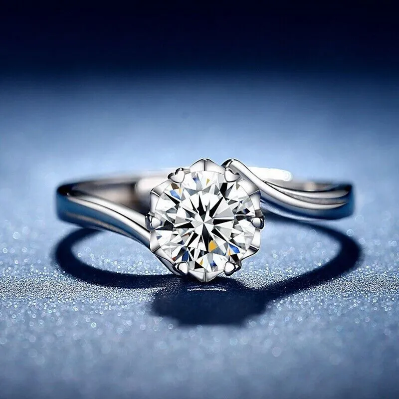 Classic Fine Jewelry Engagement Rings for Women 6 Heart Prong Setting 1 Carat Moissanite Resizable PT950 Silver Wedding Bands
Classic Fine Jewelry Engagement Rings for Women 6 Heart Prong Setting 1 Carat Moissanite Resizable PT950 Silver Wedding Bands
