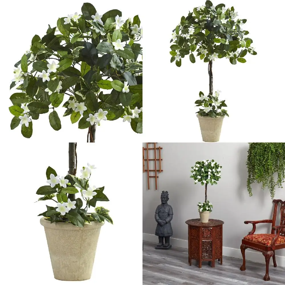 Plastic Artificial Stephanotis Topiary Plant in Green Color with Planter, Elegant Decoration for Home & Office.
Plastic Artificial Stephanotis Topiary Plant in Green Color with Planter, Elegant Decoration for Home & Office.