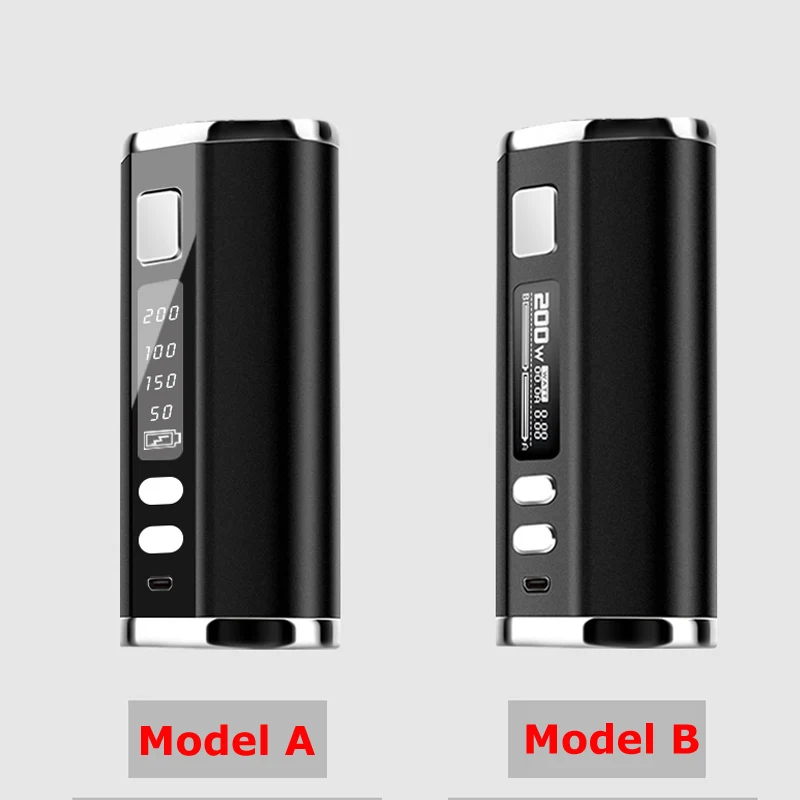 Пара электронная сигарета TC 200w коробка мод с 2200mAh Встроенный аккумулятор 510 нить Регулируемое напряжение электронная сигарета мод