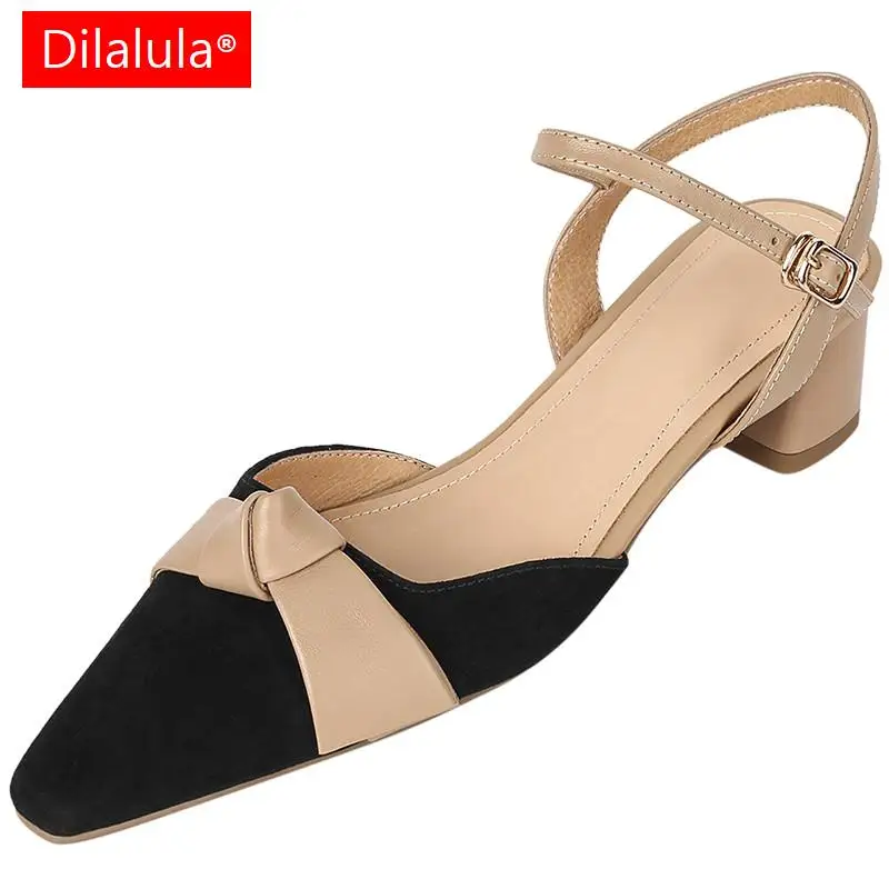 Dilalula High Quality Women Genuine Leather Sandals Bowtie Mixed Colors Pumps Summer Office Party Casual Thick Heels Shoes Woman 
Dilalula High Quality Women Genuine Leather Sandals Bowtie Mixed Colors Pumps Summer Office Party Casual Thick Heels Shoes Woman