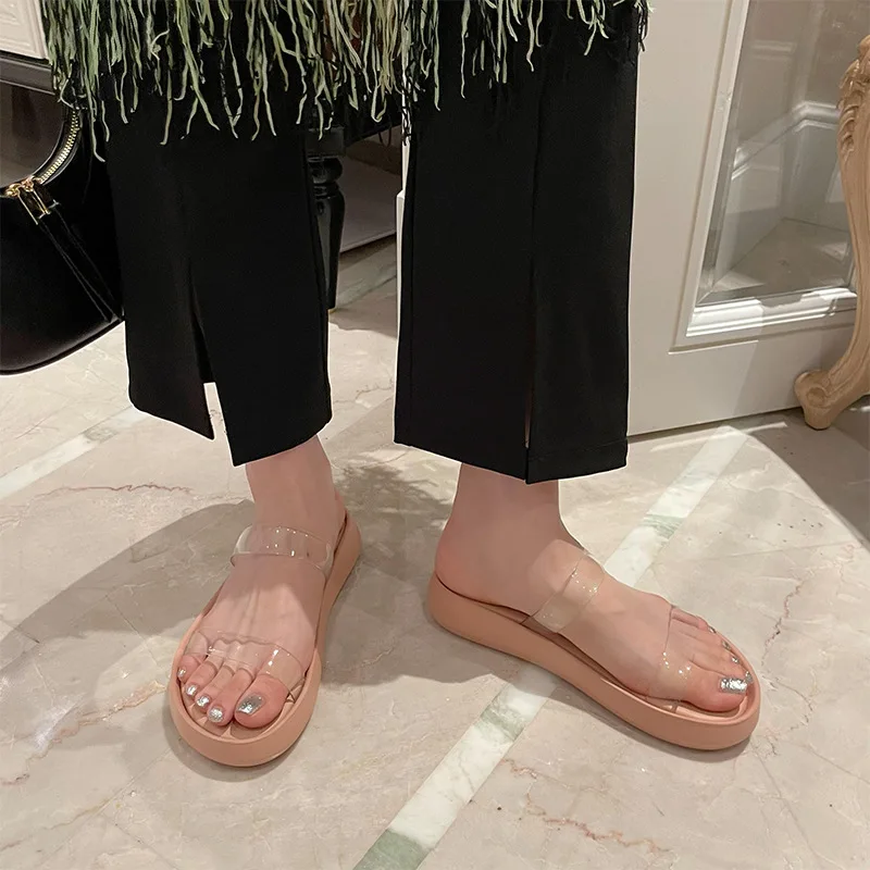 Ladies Leisure Flip Flops Women Designer Slide Sexy Clear Slippers Breathable Sandal
Ladies Leisure Flip Flops Women Designer Slide Sexy Clear Slippers Breathable Sandal