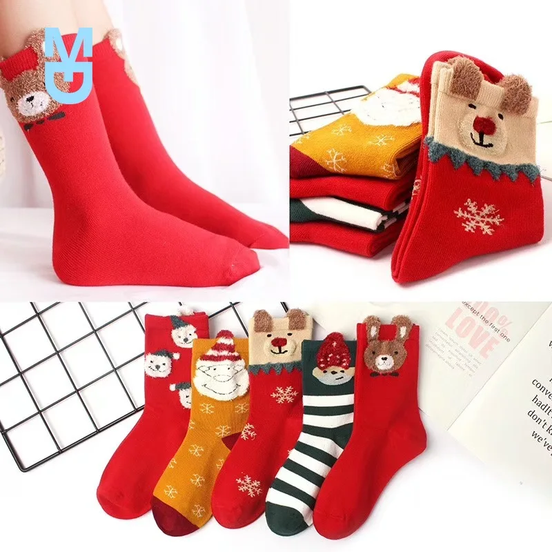 New 5 Pairs Year Santa Children's autumn winter girls red thick cotton socks boys festive holiday Christmas socks kids 3-15 Y
New 5 Pairs Year Santa Children's autumn winter girls red thick cotton socks boys festive holiday Christmas socks kids 3-15 Y