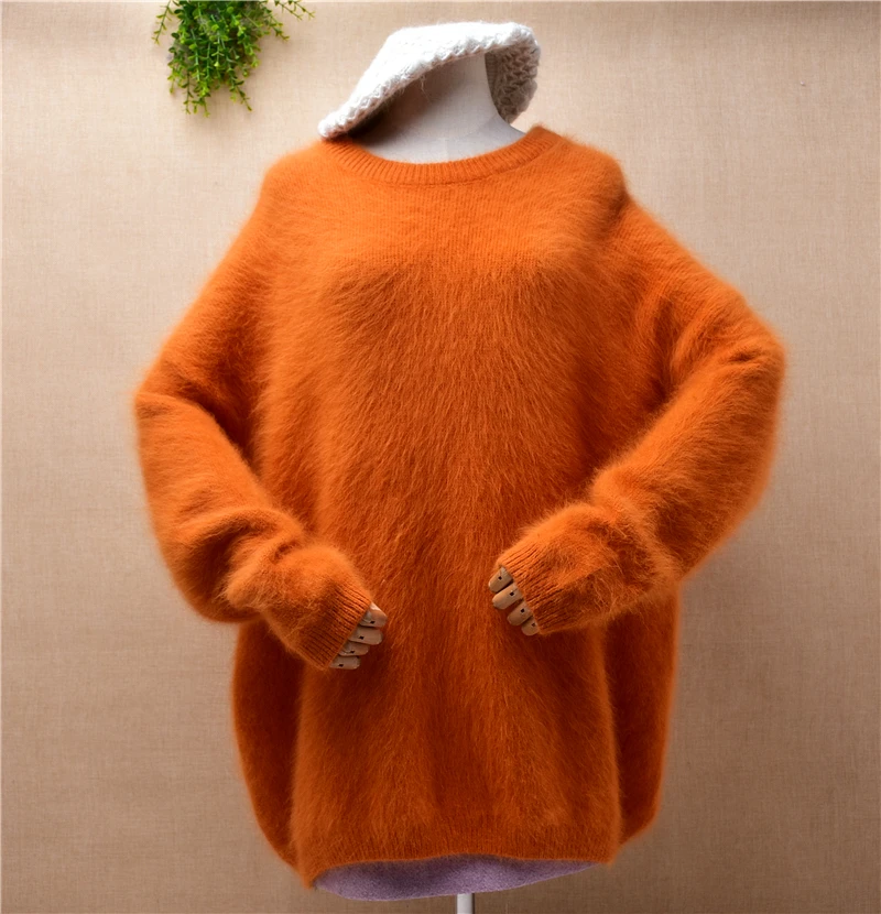 Ladies Women Fashion Fall Winter Clothing Hairy Angora Rabbit Hair Knitted O-Neck Long Sleeves Loose Lazy Oaf Jumper Sweater Top
Ladies Women Fashion Fall Winter Clothing Hairy Angora Rabbit Hair Knitted O-Neck Long Sleeves Loose Lazy Oaf Jumper Sweater Top