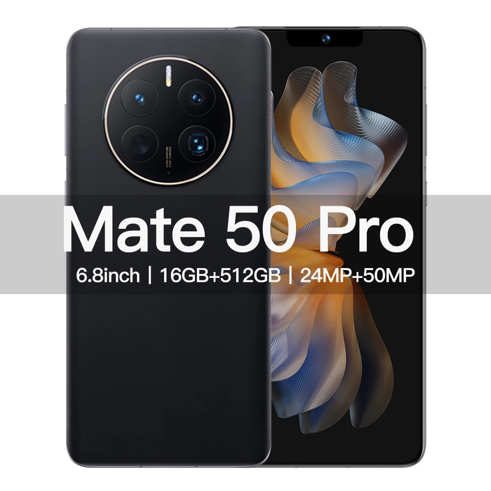 Mate 50 Pro Smartphone 5G Unlocked Face ID 6000mAh 16GB 1TB Snapdragon 8Gen1 Mobile Phones Cell Phone 24+50MP Camera Android12
Mate 50 Pro Smartphone 5G Unlocked Face ID 6000mAh 16GB 1TB Snapdragon 8Gen1 Mobile Phones Cell Phone 24+50MP Camera Android12