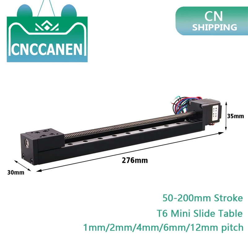 Скользящий стол Т-типа, 50 мм, 100 мм, 150 мм, 200 мм, линейный направляющий шаг 1-12 мм, Nema11 28 мм, комплект шагового двигателя для 3D-принтера с ЧПУ