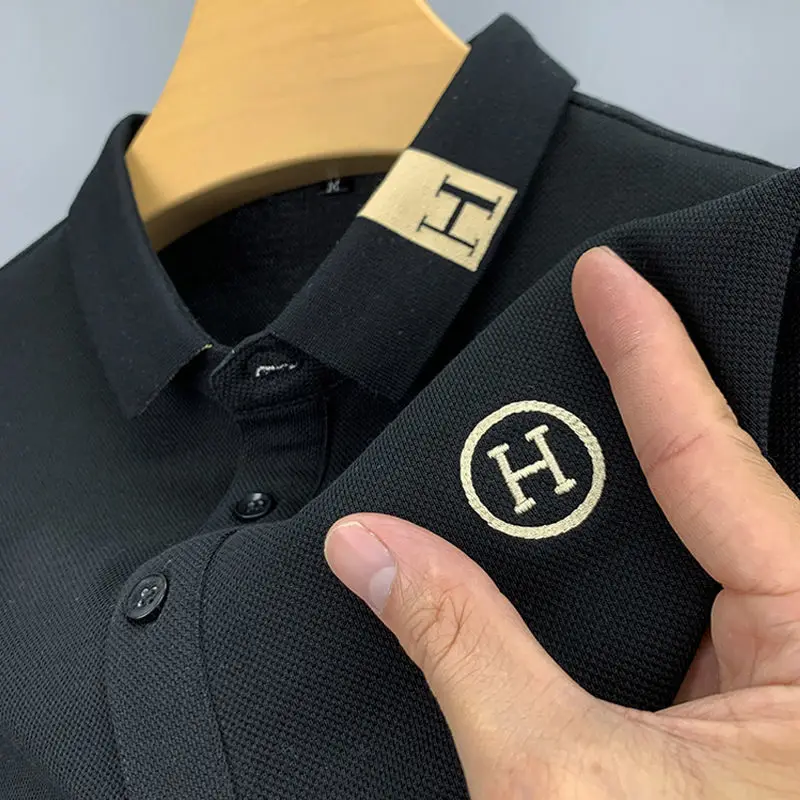 Summer New Men's Lapel Anti-pillin Polo Shirt Embroidered Short Sleeve Casual Business Fashion Slim Fit Polo Shirt for Men
Summer New Men's Lapel Anti-pillin Polo Shirt Embroidered Short Sleeve Casual Business Fashion Slim Fit Polo Shirt for Men