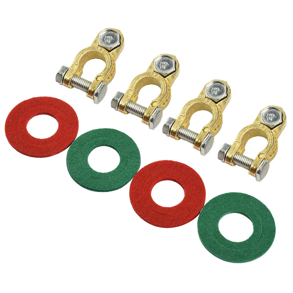 2Pairs Battery Terminals 12/24 V Battery Pole With M8 Bolts Brass Connector Wire Cable Clamp Top Quick Post Terminal Connectors
2Pairs Battery Terminals 12/24 V Battery Pole With M8 Bolts Brass Connector Wire Cable Clamp Top Quick Post Terminal Connectors