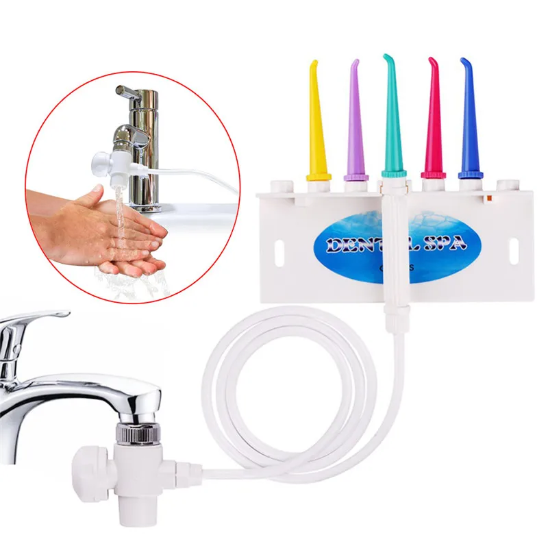 Faucet Dental Water Floss With 5 Nozzle Household Oral Irrigator Water Dental Flosser Family Dental Cleaning Device Dropshipping
Faucet Dental Water Floss With 5 Nozzle Household Oral Irrigator Water Dental Flosser Family Dental Cleaning Device Dropshipping