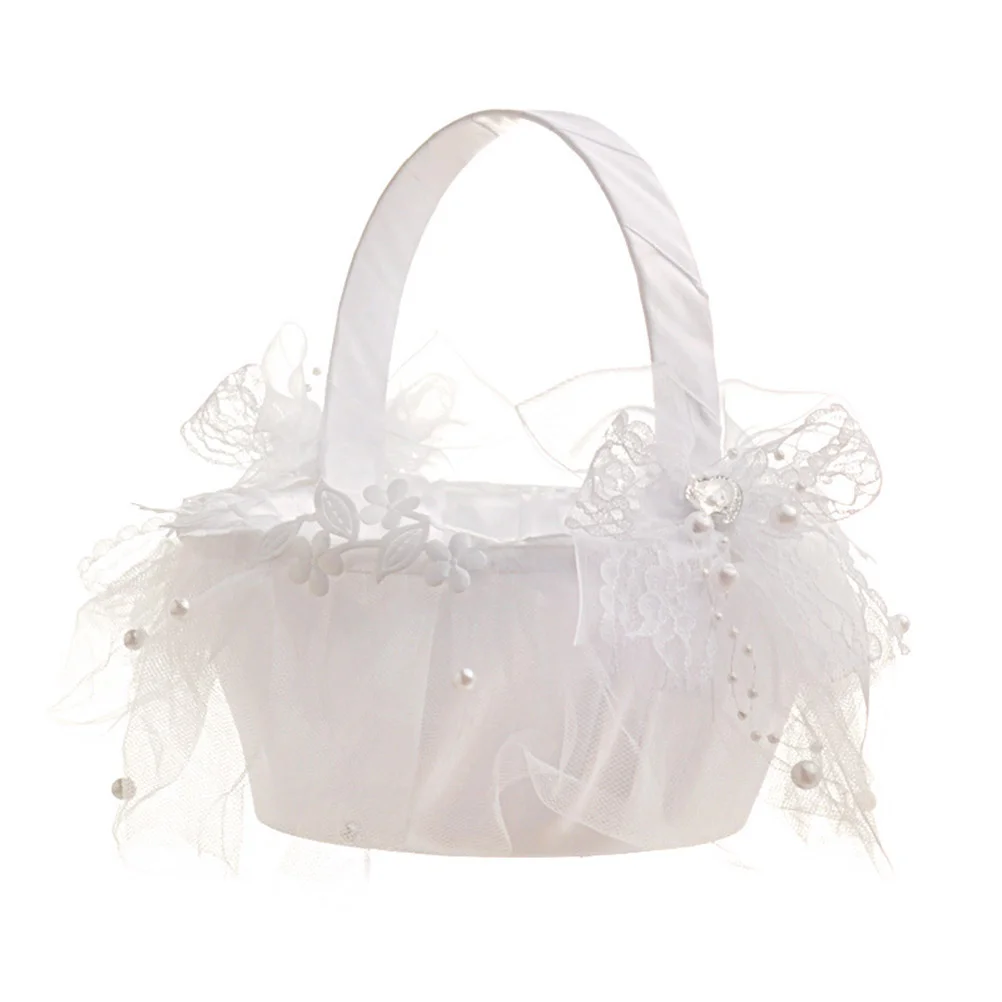 White Hamper Wedding Flowers Basket Portable Baskert Girl Baskets Weddings Bride Wicker for
White Hamper Wedding Flowers Basket Portable Baskert Girl Baskets Weddings Bride Wicker for