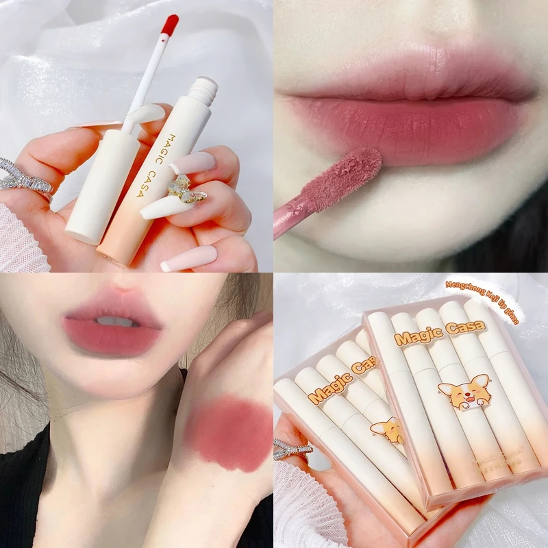 5PCS/Set Matte Nude Pink Liquid Lipstick Waterproof Lasting Sexy Velvet Lip Gloss Non-stick Cup Non-fading Mousse Lip Mud Makeup 
5PCS/Set Matte Nude Pink Liquid Lipstick Waterproof Lasting Sexy Velvet Lip Gloss Non-stick Cup Non-fading Mousse Lip Mud Makeup