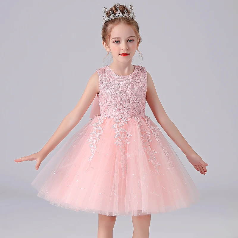 Girls Dress For Kids Elegant Costumes Wedding Party Clothes Frock Flower Beading Gown Princess Summer Girls Short Dress
Girls Dress For Kids Elegant Costumes Wedding Party Clothes Frock Flower Beading Gown Princess Summer Girls Short Dress