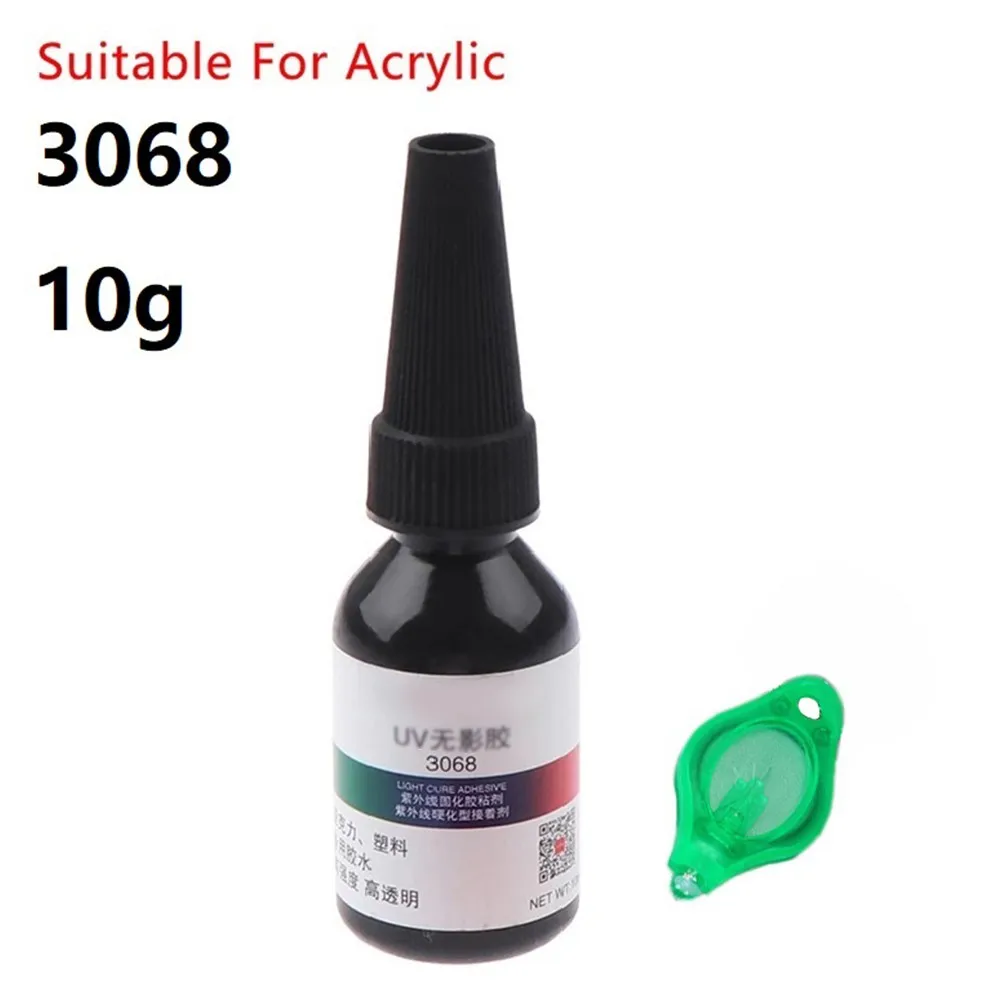 UV Glue 3068 Curing Adhesive Transparent Acrylic Glass Repair Liquid Glue Crystal Glass And Metal Adhesive 10/50g
UV Glue 3068 Curing Adhesive Transparent Acrylic Glass Repair Liquid Glue Crystal Glass And Metal Adhesive 10/50g