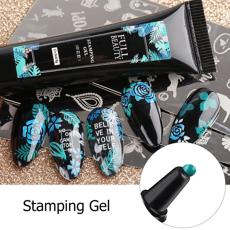 8ml Nail Art Stamping Gel Nail Polish Black White Nail Transfer Gel Soak Off Varnish Oil for Print Nail Art Stamp Plate Manicure
8ml Nail Art Stamping Gel Nail Polish Black White Nail Transfer Gel Soak Off Varnish Oil for Print Nail Art Stamp Plate Manicure