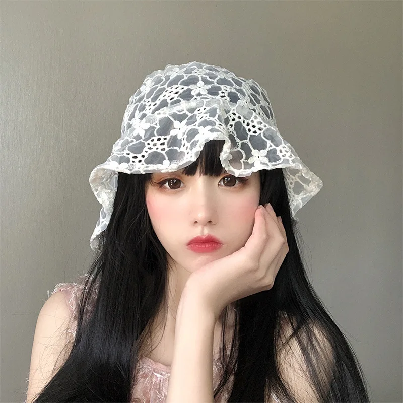 Korean Flower Hollow Hat Female Summer Tide Breathable Thin Bucket Hats for Women White Lace Fisherman Caps Skullies Hats 
Korean Flower Hollow Hat Female Summer Tide Breathable Thin Bucket Hats for Women White Lace Fisherman Caps Skullies Hats