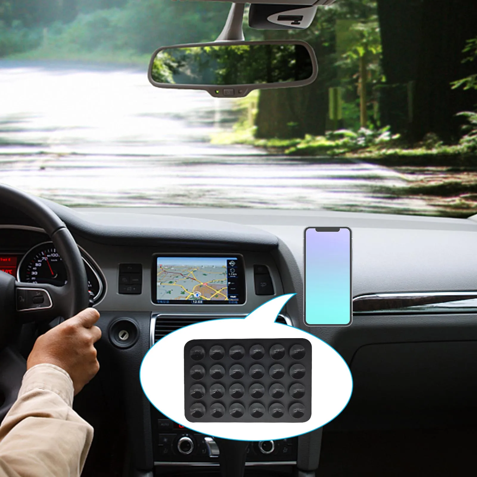 Universal Multipurpose Mobile Phone Holder Mat Anti-slip Suction Cup Mat With Strong Adhesive 3 M Silicone Rubber Sucker Pad
Universal Multipurpose Mobile Phone Holder Mat Anti-slip Suction Cup Mat With Strong Adhesive 3 M Silicone Rubber Sucker Pad