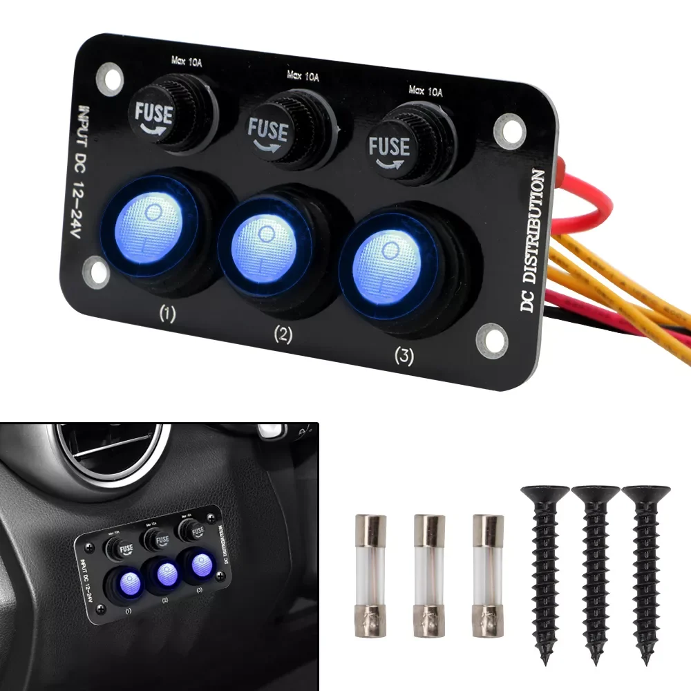 Replaceable Fuse Holder for Car Marine Truck Porous Toggle Switch DC 12-24V Car Switch Panel
Replaceable Fuse Holder for Car Marine Truck Porous Toggle Switch DC 12-24V Car Switch Panel