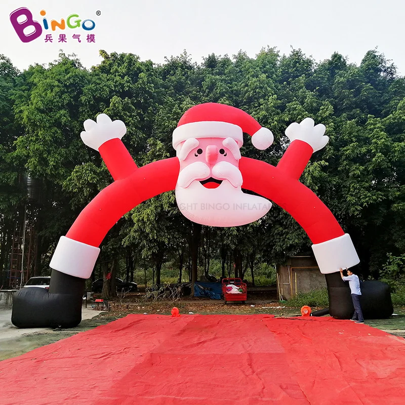 

Large Inflatable Santa Claus Arch 12 Meters Wide Christmas Cartoon Bow for Xmas Party Event Decoration