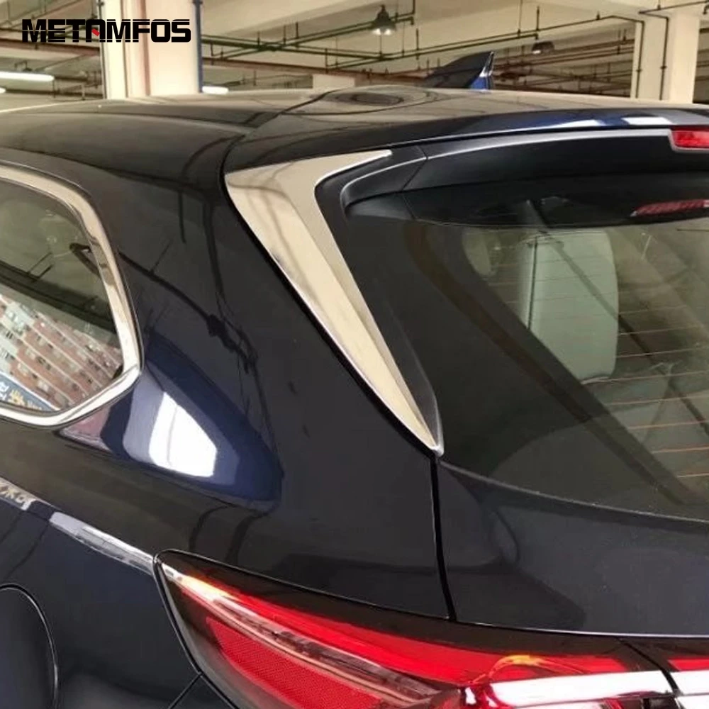 

Боковой спойлер заднего стекла, крыло крыла, отделка для Mazda CX8 CX-8 2017-2023 годов выпуска, модель CX9 2016-2023, хромированная наклейка, аксессуары, Стайлинг автомобиля