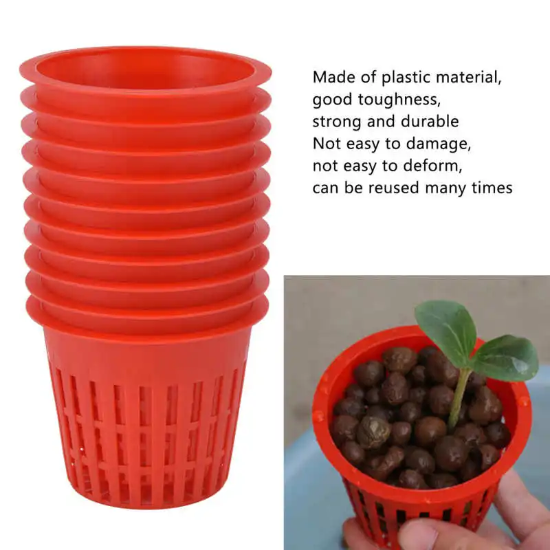 10PCS Planting Basket Plant Cultivation Basket Plastic Hydroponic Planting Mesh Net Plant Cup for Garden Planting Cup
10PCS Planting Basket Plant Cultivation Basket Plastic Hydroponic Planting Mesh Net Plant Cup for Garden Planting Cup