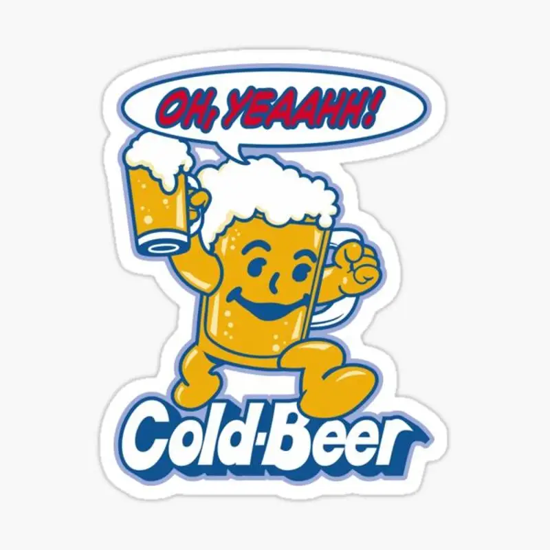 Холодное пиво О да! Стикер для ноутбука, декор для спальни, автомобиля, милый мультяшный модный чемодан для общественных мест 
Холодное пиво О да! Стикер для ноутбука, декор для спальни, автомобиля, милый мультяшный модный чемодан для общественных мест