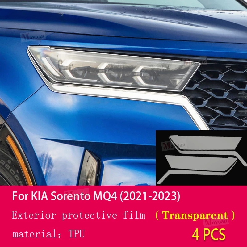 Для Kia Sorento MQ4 2021-2023 аксессуары 2 шт. защитная пленка для фар автомобиля реставрация фар прозрачная черная наклейка из ТПУ
Для Kia Sorento MQ4 2021-2023 аксессуары 2 шт. защитная пленка для фар автомобиля реставрация фар прозрачная черная наклейка из ТПУ