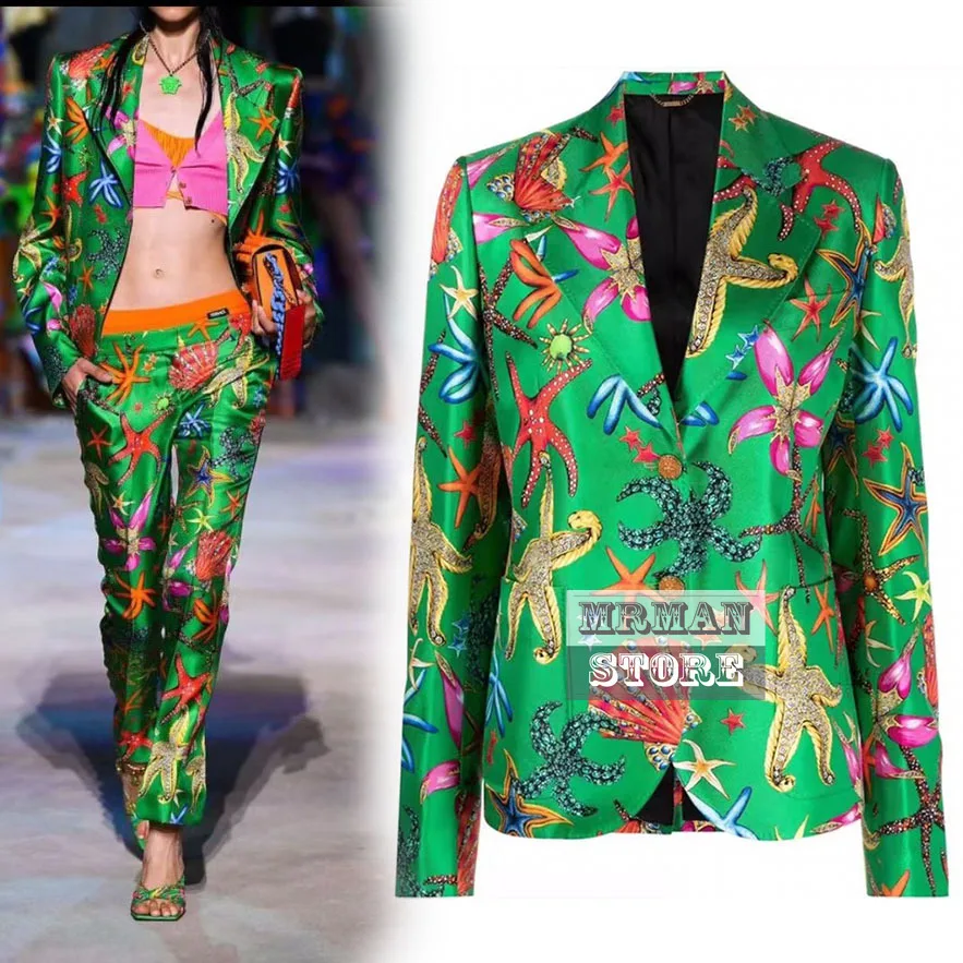Luxury Design 2022 Runway High End 1:1 jacket women New Braned Starfish Shell Submarine Creature Print Long Sleeve girls blazer
Luxury Design 2022 Runway High End 1:1 jacket women New Braned Starfish Shell Submarine Creature Print Long Sleeve girls blazer