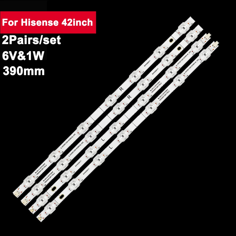 2 Pairs/set 390mm led backlight bar For Hisense 42inch JL.D425E1330-003BS-M_V02 HD425X1U81-T0L2 SVH425A11 43A603AMV 43R6E3 43h6g
2 Pairs/set 390mm led backlight bar For Hisense 42inch JL.D425E1330-003BS-M_V02 HD425X1U81-T0L2 SVH425A11 43A603AMV 43R6E3 43h6g
