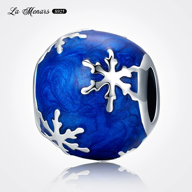 Genuine Silver Plating Dark Blue Snowflake Ball Bead Fit Original Brand Charm Bracelet Women DIY Fine Jewellery Making
Genuine Silver Plating Dark Blue Snowflake Ball Bead Fit Original Brand Charm Bracelet Women DIY Fine Jewellery Making