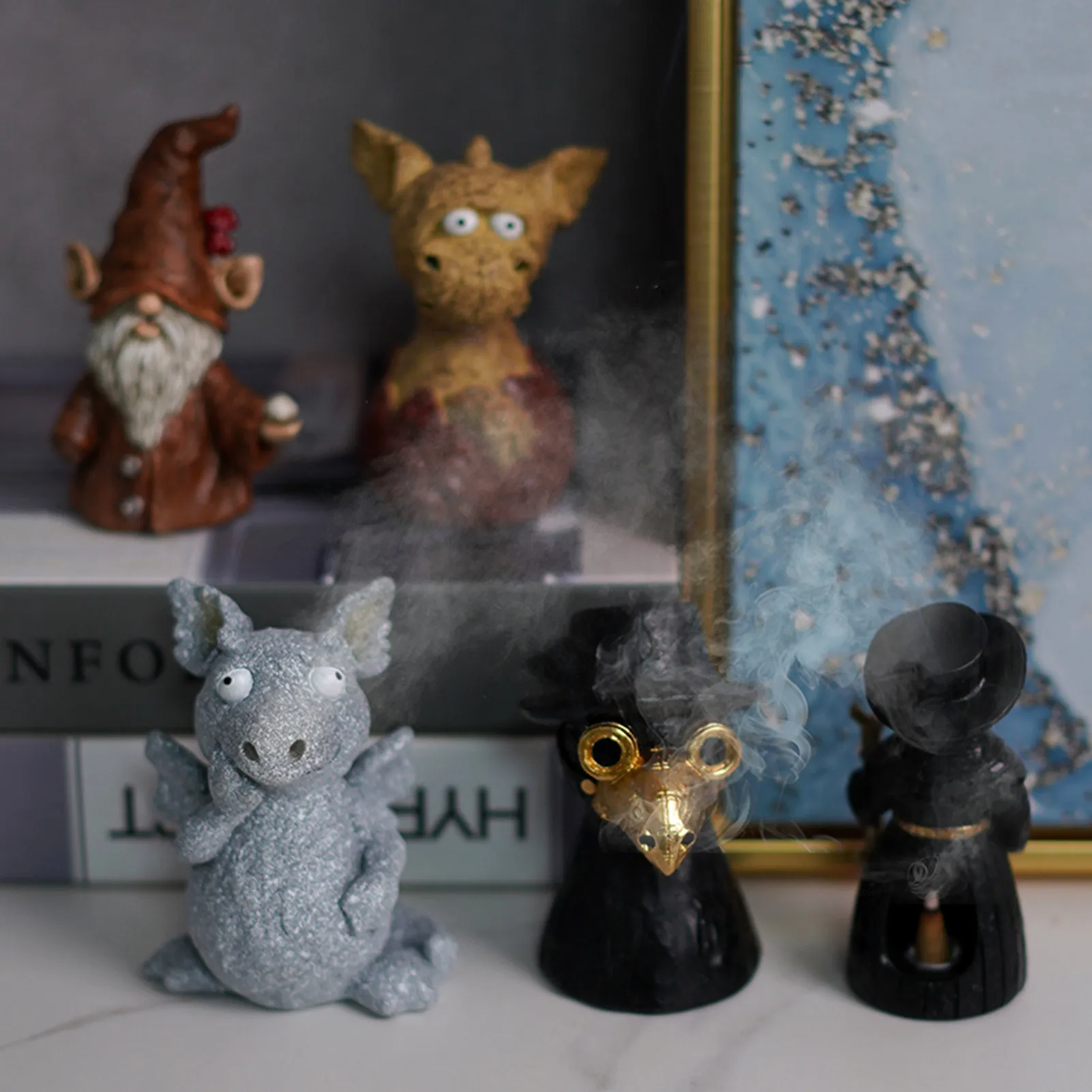 Plague Doctor Cone Burner Incense burner Censer Resin Ornament Handmade Crafts Sprayable Ornaments Home Desktop Decoration Props
Plague Doctor Cone Burner Incense burner Censer Resin Ornament Handmade Crafts Sprayable Ornaments Home Desktop Decoration Props