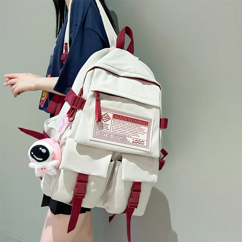 Fashion Multipocket Nylon Women Backpack Female Big Waterproof Back Bag Portable School Backpack For Girl Student Schoolbag Cool 
Fashion Multipocket Nylon Women Backpack Female Big Waterproof Back Bag Portable School Backpack For Girl Student Schoolbag Cool