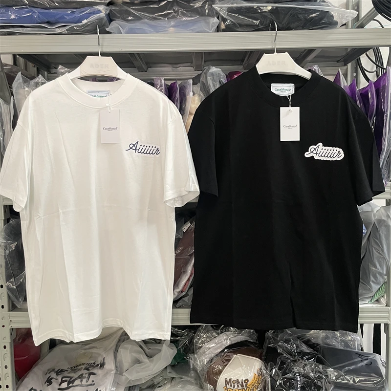 Casablanca White T-Shirt Letter Logo Print Oversized Casual Men Tees 
Casablanca White T-Shirt Letter Logo Print Oversized Casual Men Tees