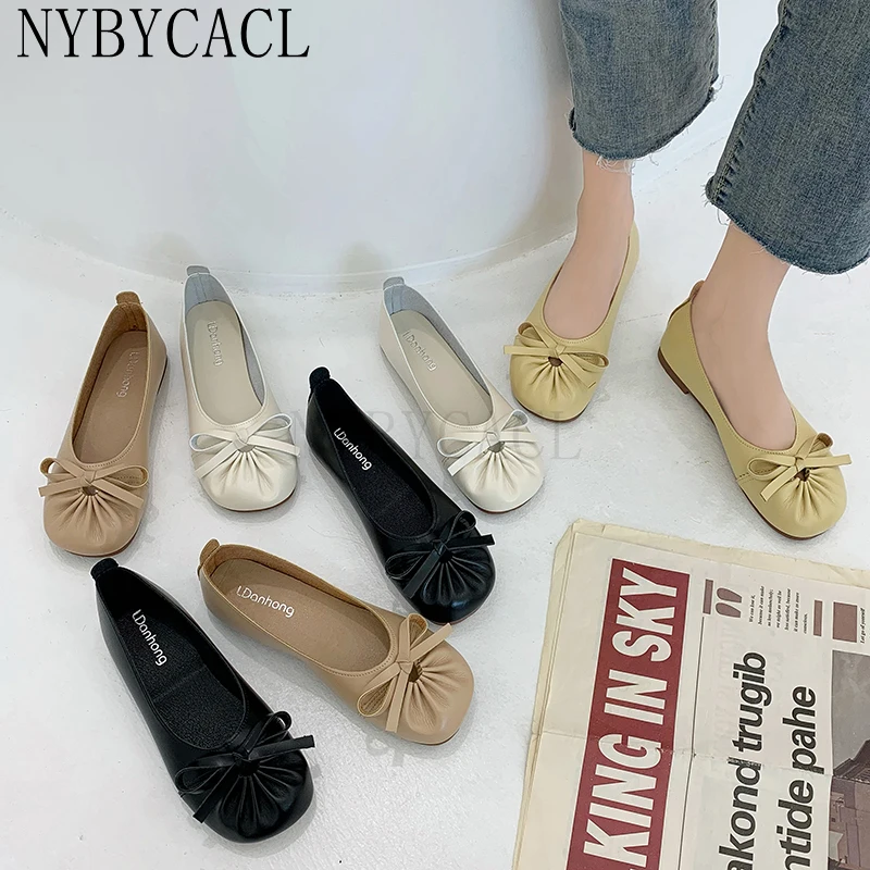 Low Heels Shoes Women Spring New Bowknot Fashion Lazy Shoes Casual Flat Soft bottom Sneakers Pleated bow flat loafers Ladies
Low Heels Shoes Women Spring New Bowknot Fashion Lazy Shoes Casual Flat Soft bottom Sneakers Pleated bow flat loafers Ladies