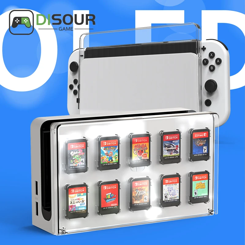 for Nintendo Switch OLED Charger Dock Cover Case With Game Card Storage Dustproof PC Hard Shell for Nintendo Switch Game Case
for Nintendo Switch OLED Charger Dock Cover Case With Game Card Storage Dustproof PC Hard Shell for Nintendo Switch Game Case
