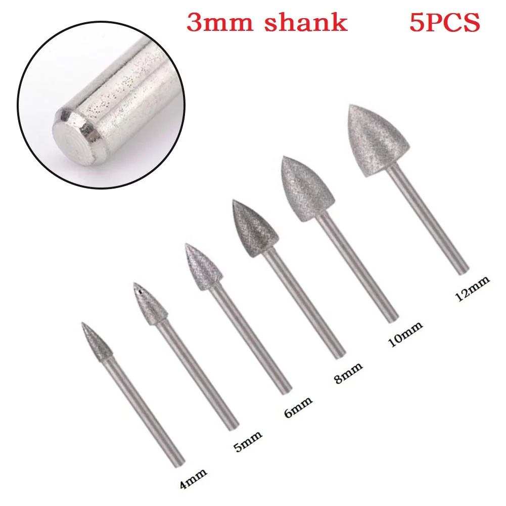 5PCS 4-12mm Diamond Triangle Burr Drill Bit Set Triangle Shaped Grinding Needle Head For Ceramic Glass Carving Engraving
5PCS 4-12mm Diamond Triangle Burr Drill Bit Set Triangle Shaped Grinding Needle Head For Ceramic Glass Carving Engraving
