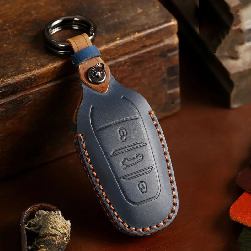 

Luxury Car Key Case Cover for Peugeot 207 3008 208 308 2008 307 508 5008 407 301 206 Citroen C1 C2 C3 C4 Grand Picasso C5 DS 3 5