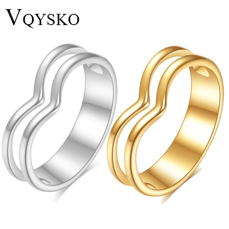 VQYSKO Custom Stainless Steel Love Double Layer Rings For Ladies Couple Wedding Rings Birthday Gifts
VQYSKO Custom Stainless Steel Love Double Layer Rings For Ladies Couple Wedding Rings Birthday Gifts