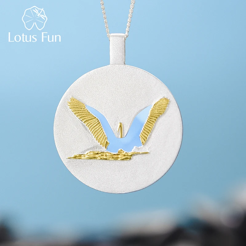 Женский круглый кулон Lotus Fun, ожерелье из серебра 925 пробы с натуральным камнем и лебедем на закате, Ювелирное Украшение 2022
Женский круглый кулон Lotus Fun, ожерелье из серебра 925 пробы с натуральным камнем и лебедем на закате, Ювелирное Украшение 2022