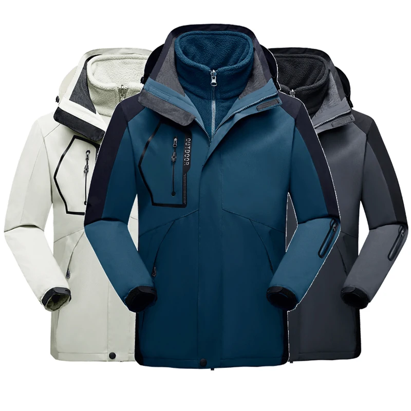 Camping Hiking Jacket Men's Autumn Winter Outdoor Sports Coats Climbing Trekking Windbreaker Travel Waterproof Jackets Black 
Camping Hiking Jacket Men's Autumn Winter Outdoor Sports Coats Climbing Trekking Windbreaker Travel Waterproof Jackets Black