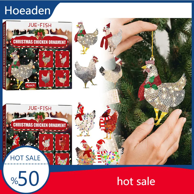 4Pcs/set Funny Scarf Chicken Decorations Christmas Tree Wooden Hanging Pendant Printing Chicken Ornaments Xmas Trees Decor
4Pcs/set Funny Scarf Chicken Decorations Christmas Tree Wooden Hanging Pendant Printing Chicken Ornaments Xmas Trees Decor