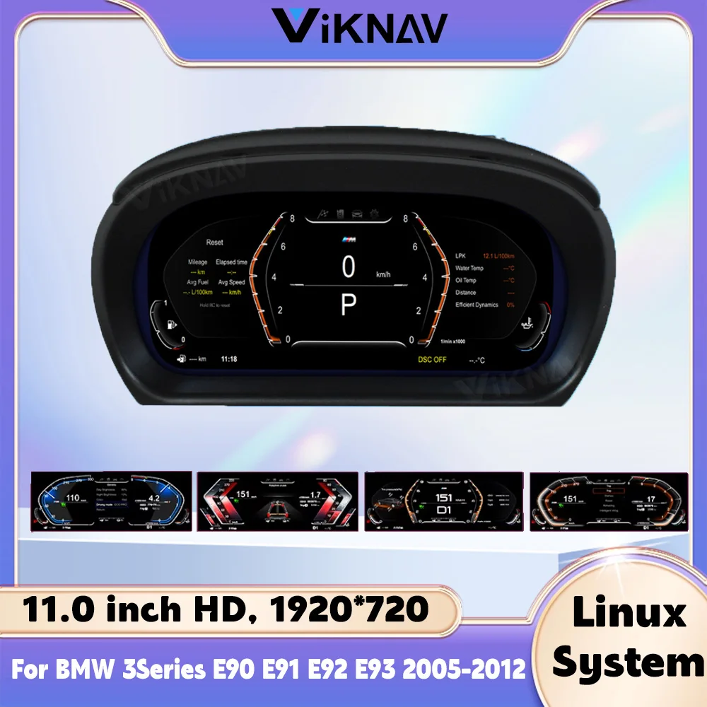 Система Linux 11 дюймов Автомобильный цифровой прибор кластер для BMW 3 серии E90 E91 E92 E93