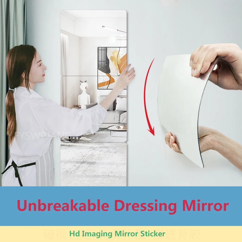 4Pcs Acrylic Mirror Wall Stickers Bathroom Mirror Waterproof Stickets Wall Makeup Full Length Standing Dressing Mirror Decor
4Pcs Acrylic Mirror Wall Stickers Bathroom Mirror Waterproof Stickets Wall Makeup Full Length Standing Dressing Mirror Decor