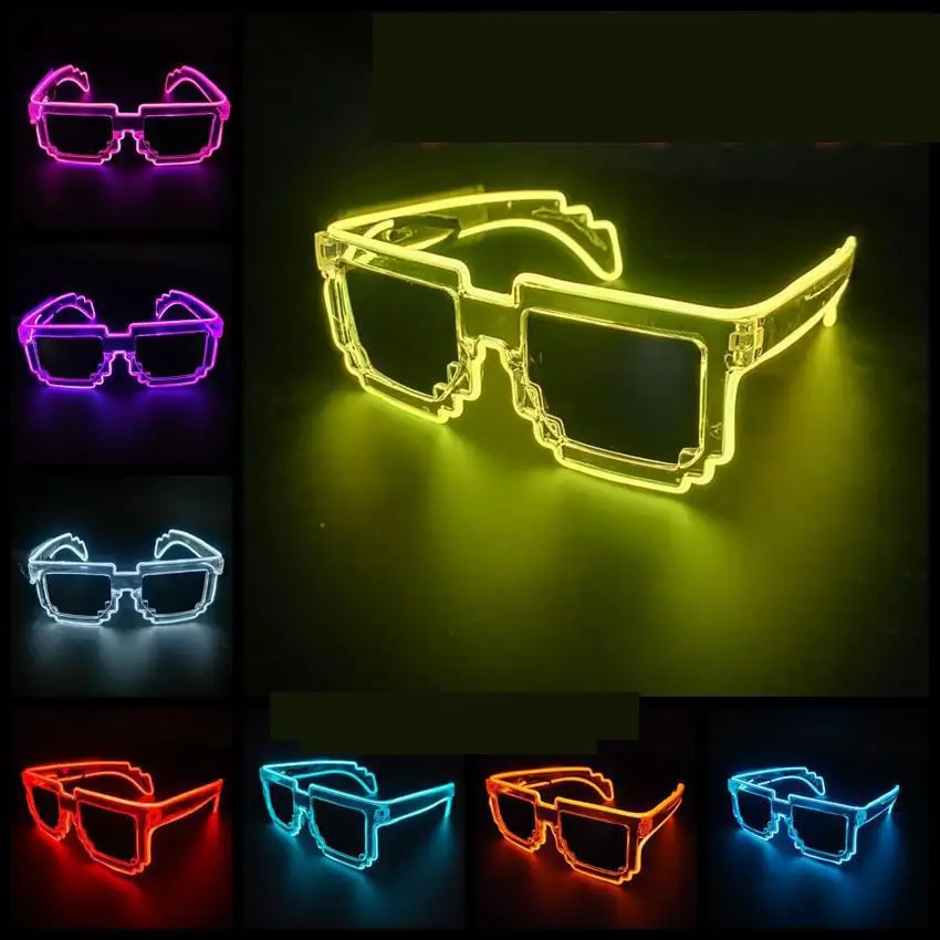 

Led Mosaic Trampody Nightlight Glasses For Party Cosplay Glow In The Dark Flashing Eyewear Ktv Bar Atmosphere Concert Creativity