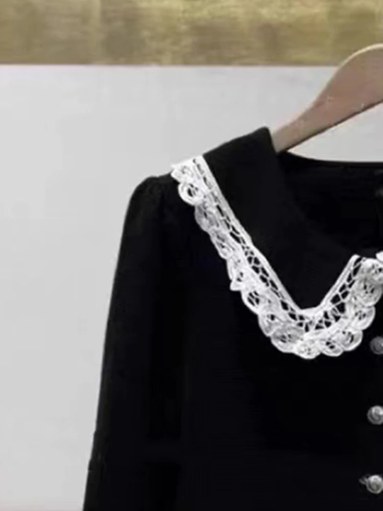 Women Knit Sweet Cardigan 2022 Spring new Ladies Lace Peter pan Collar Single Breasted Knitwear Tops Long Puff Sleeve Sweaters
Women Knit Sweet Cardigan 2022 Spring new Ladies Lace Peter pan Collar Single Breasted Knitwear Tops Long Puff Sleeve Sweaters