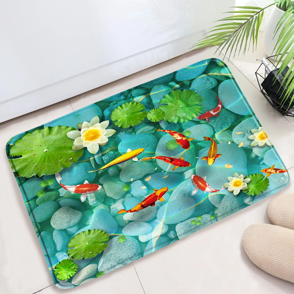 Lotus Koi Water Bath Mat Cartoon Fish Print Anti Slip Bathroom Rug Home Kitchen Toilet Floor Entrance Door Mat Bathtub Carpet 
Lotus Koi Water Bath Mat Cartoon Fish Print Anti Slip Bathroom Rug Home Kitchen Toilet Floor Entrance Door Mat Bathtub Carpet
