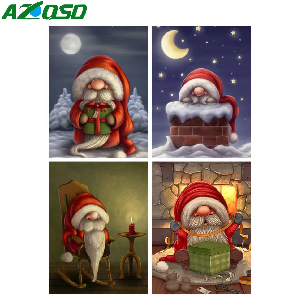 

AZQSD 5d бриллиантовый рисунок Рождество полная дрель квадратный домашний декор вышивка Санта-Клаус мозаика 5d Diy Стразы домашний декор