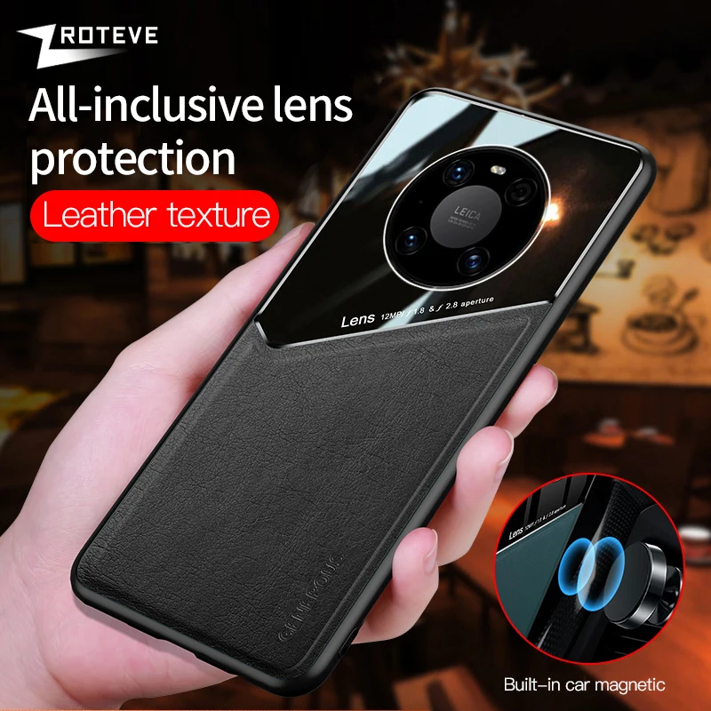 

Mate40 Pro Case Zroteve Leather Texture Soft Frame PC Cover For Huawei Mate 40 30 20 50 Pro Plus Mate20 Mate30 Mate50 RS Cases