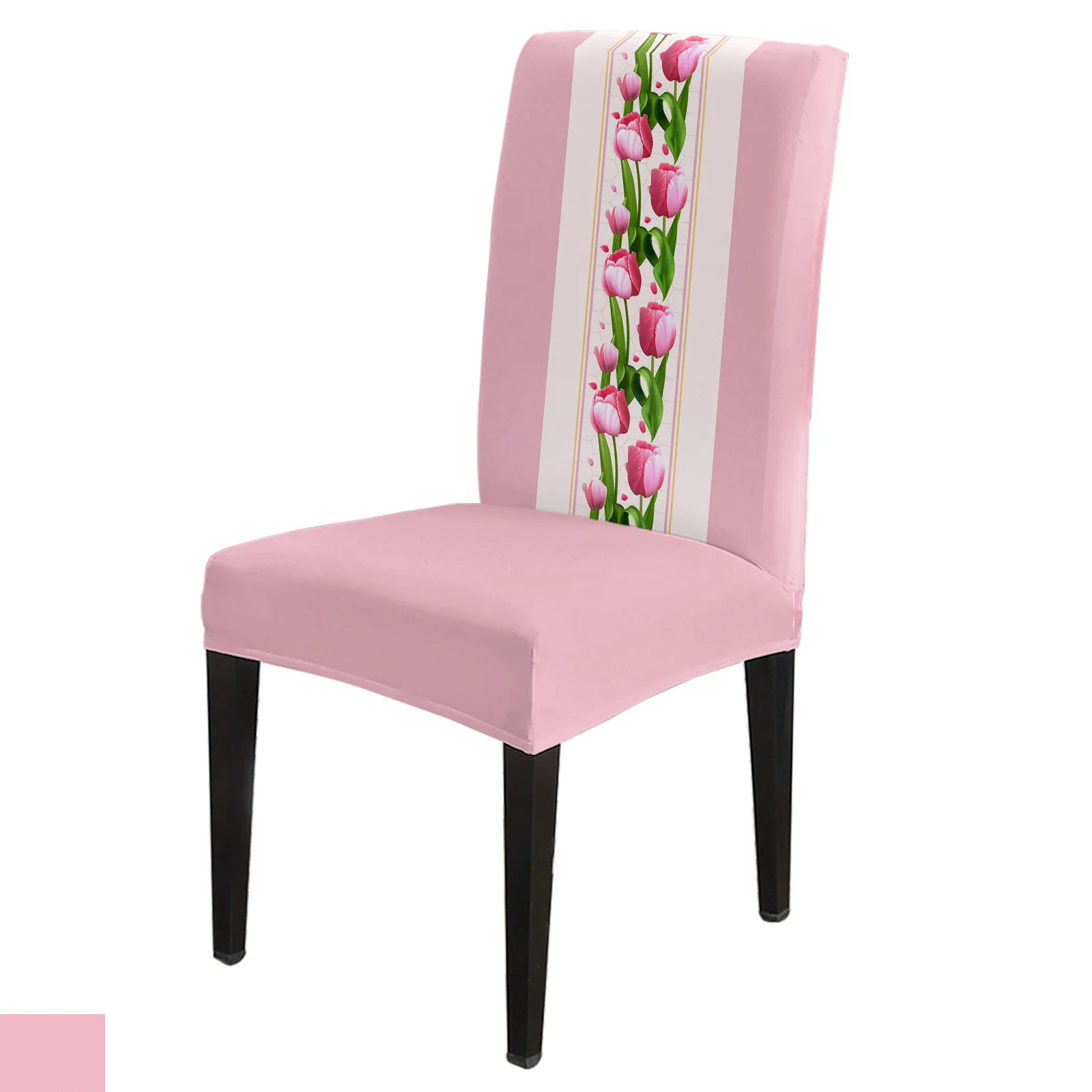 

Эластичные чехлы на стулья с принтом розовых тюльпанов на день матери, чехлы на стулья для столовой, банкета, офиса