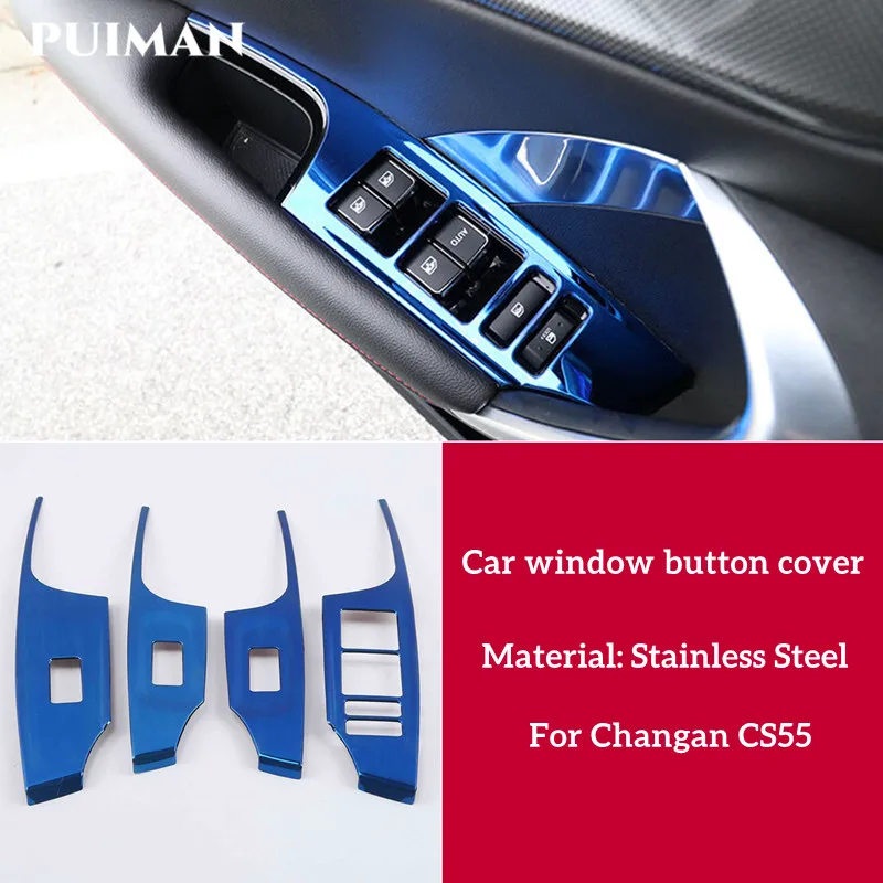 Stainless steel Car Inner Door Window Button Cover Decoration Interior Switch Anti-Scratch Trim For Changan CS55 Accessories
Stainless steel Car Inner Door Window Button Cover Decoration Interior Switch Anti-Scratch Trim For Changan CS55 Accessories
