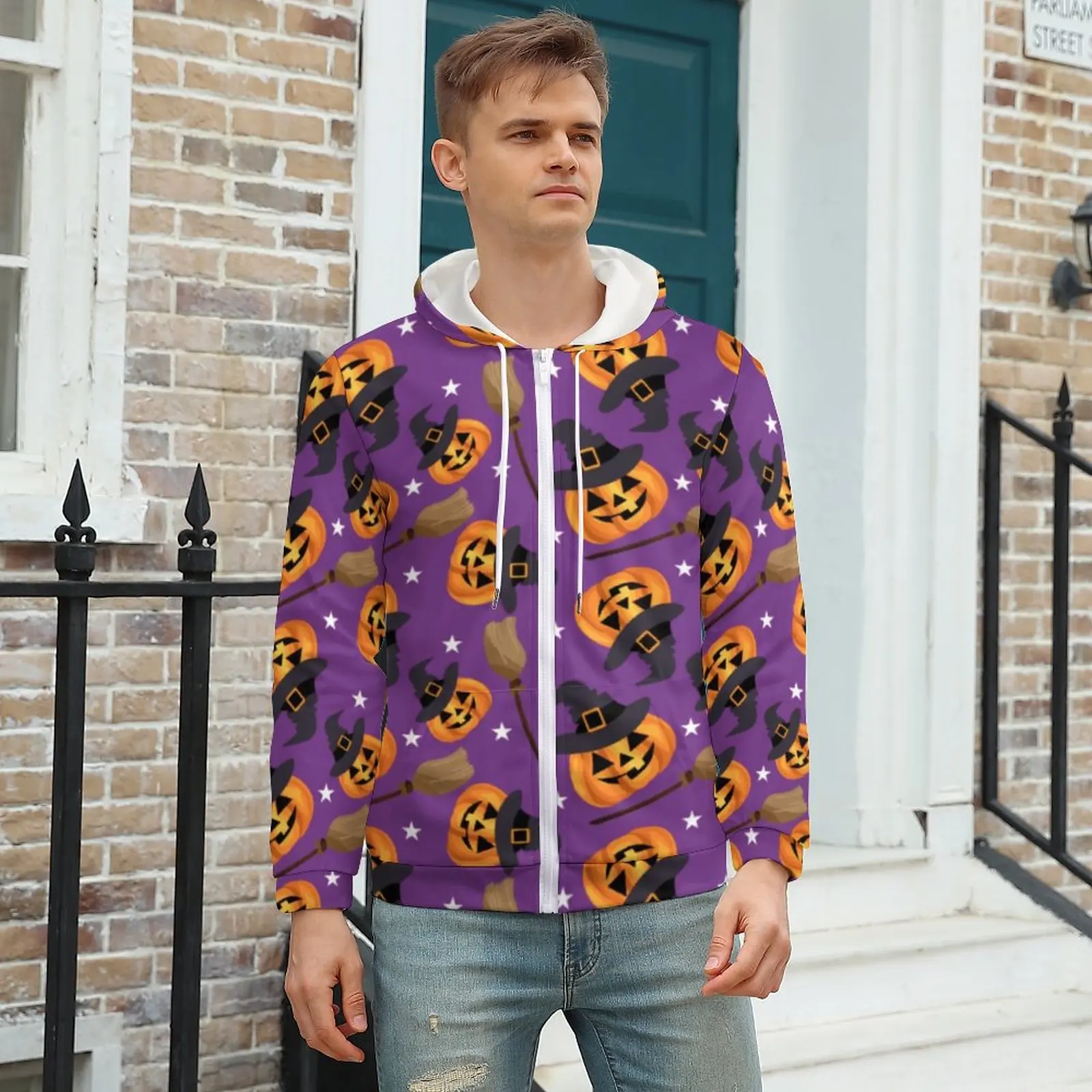 Flying Witch Print Hoodie Halloween Pumpkin Warm Hoodies Fashion Mens Zip Up Hoodie Mens Big Size
Flying Witch Print Hoodie Halloween Pumpkin Warm Hoodies Fashion Mens Zip Up Hoodie Mens Big Size