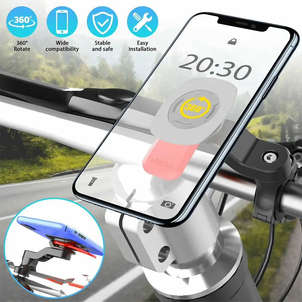 Quad Lock Motor Bicycle Handlebar Bracket Mobile Phone Support 360 Rotary Navigation Riding Support Outdoor Cycling Accessories
Quad Lock Motor Bicycle Handlebar Bracket Mobile Phone Support 360 Rotary Navigation Riding Support Outdoor Cycling Accessories